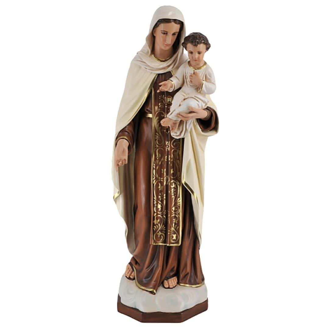 Virgen del Carmen 80cm Flor de Lis