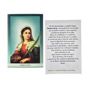 Santa Lucía, Estampita